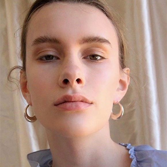 18K gold plated oval waterdrop earrings - Picture 10 of 10